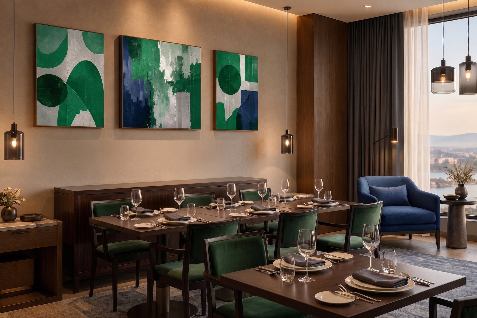 Gastronomie & Restaurants – Beispielraum, WallMagic AI