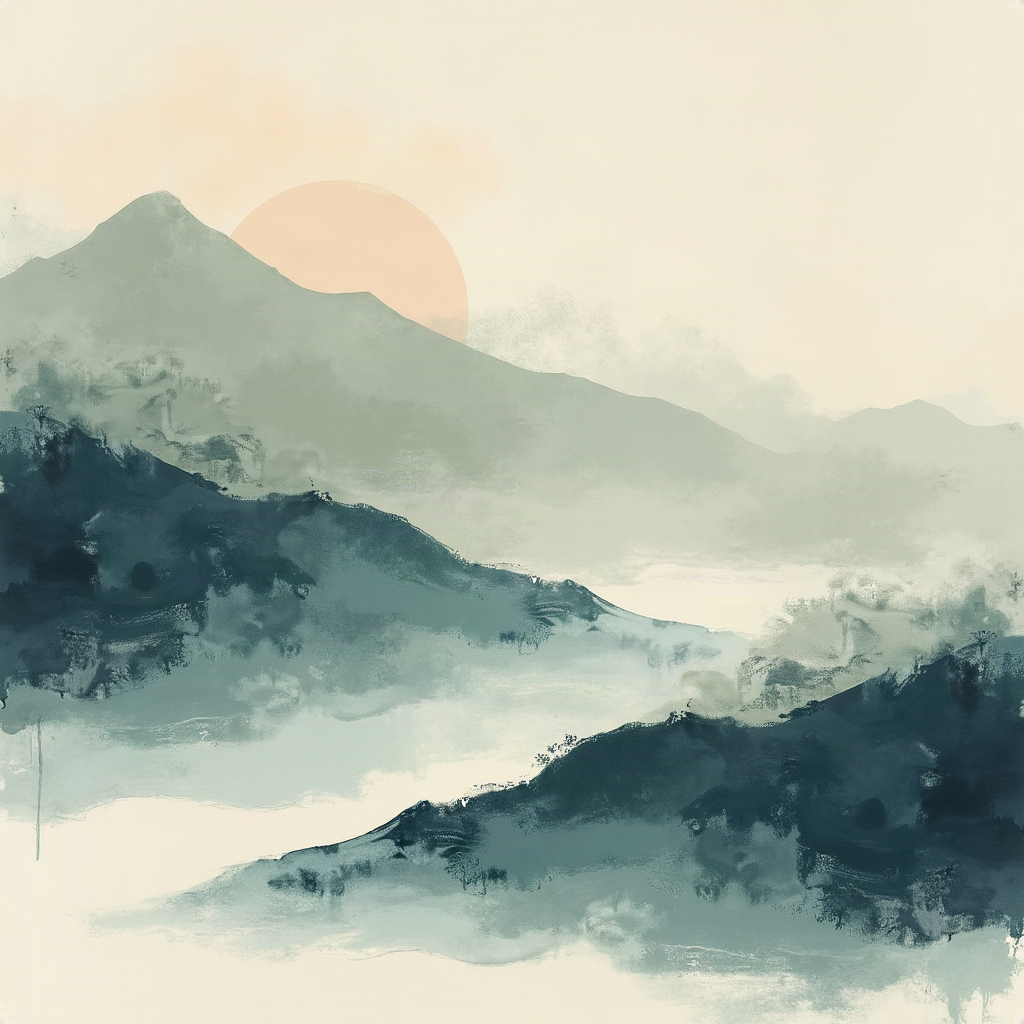 Japandi KI Wandkunst