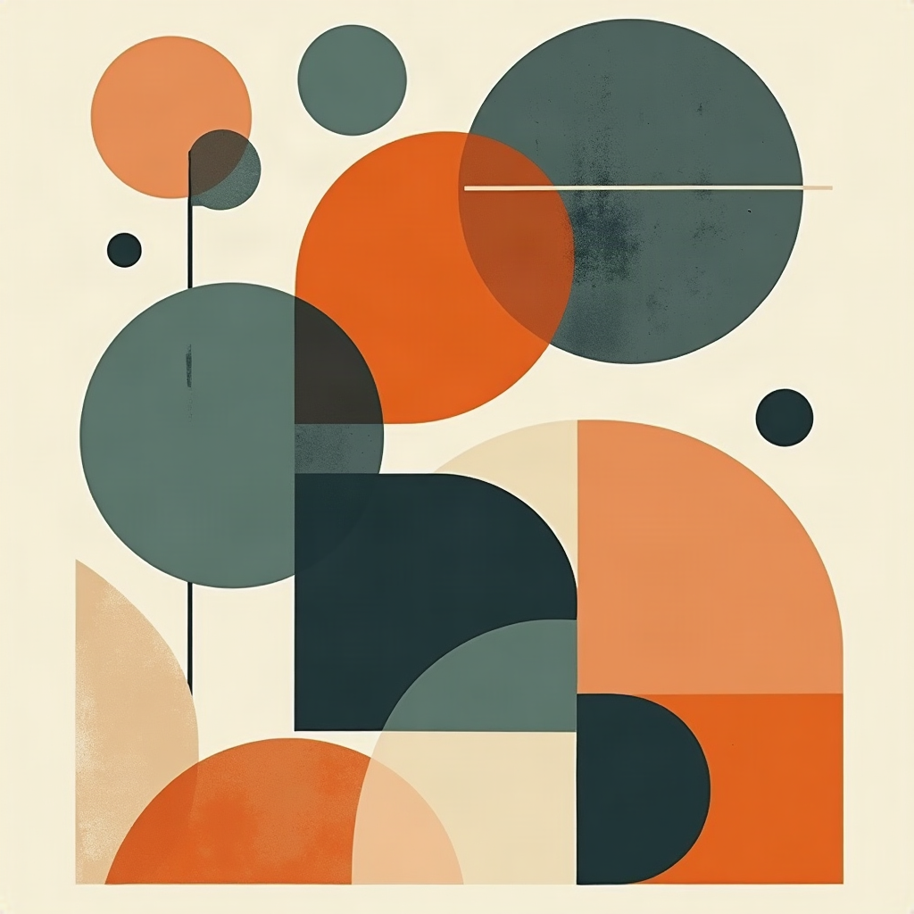 Wandbild Bauhaus Stil im Küche & Esszimmer &ndash; WallMagic AI